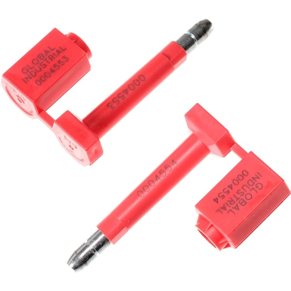 Global Industrial High Security Bolt Seal, Red, 50PK 670487RD - main